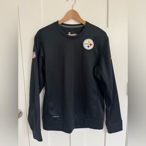 Nike Steelers Therma-Fit On Field Sweatshirt S Black NFL Sideline Crewneck Mens